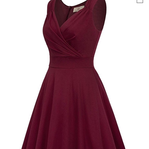 Burgundy swing retro inspired new large pin up - Picture 3 of 4